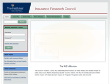 Tablet Screenshot of insurance-research.org